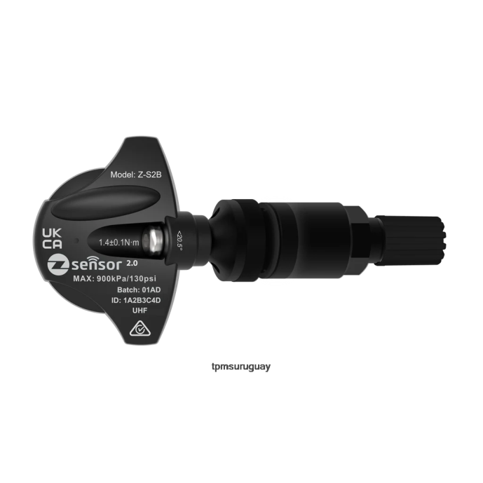 Reemplazo 20154 sensor tpms 433mhz ZFZL99 - Sensor De Presión De Neumáticos TPMS vástago de válvula de metal - negro
